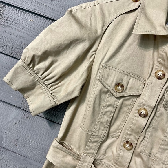 NWT Derek Lam Crosby Khaki Cargo Mini Dress Sz 0 - Picture 11 of 16